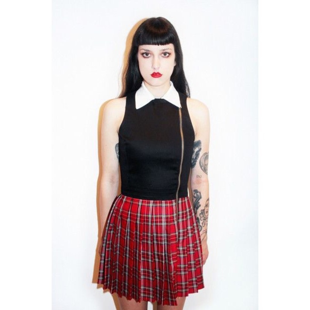 Moto Plaid Gothic Deandri dress